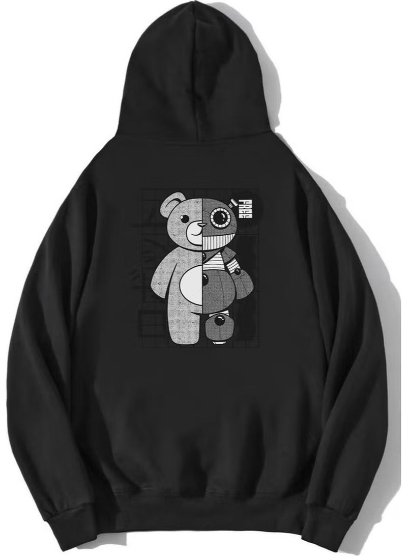 Elements Oversize Robot Bear Sweatshirt Hoodie - Image 3